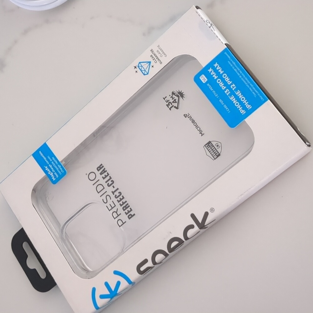 Speck Products Presidio Perfect-Clear with Grip iPhone 13 PRO Max Case